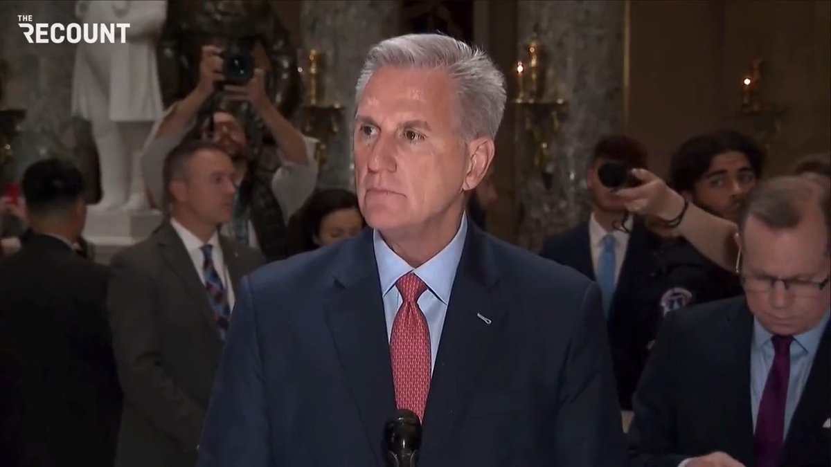 CNN’s Manu Raju: “Why not offer a single concession beyond saying we’re not gonna default?” Speaker McCarthy: “We've offered a lot of concessions! ... If AOC &amp; Bernie Sanders is gonna run their party, that’s not my fault. I’m not even sure Bernie Sanders is a registered Democrat.”