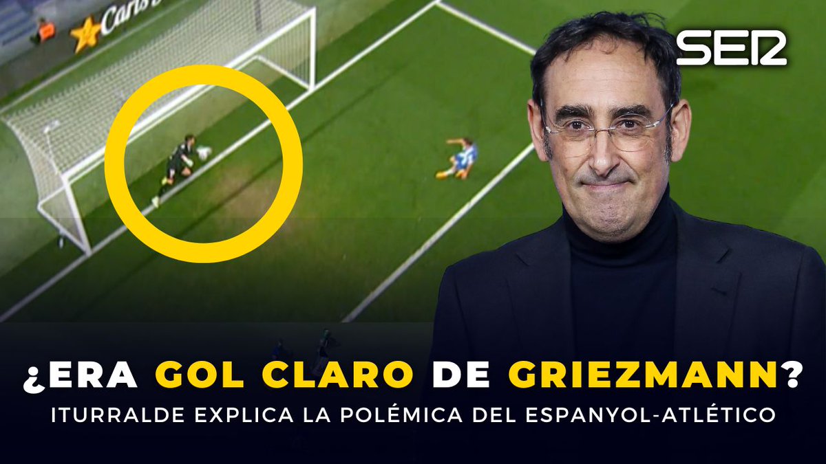 ⚠️⚽️ Eduardo Iturralde sobre el gol de Griezmann en el #EspanyolAtleti y la imagen que pone el VAR ❌ "Nadie puede decir GOL SEGURO porque la imagen LLEVA A ENGAÑO" 👀 "Y yo te enseño POR QUÉ la perspectiva TE PUEDE ENGAÑAR"