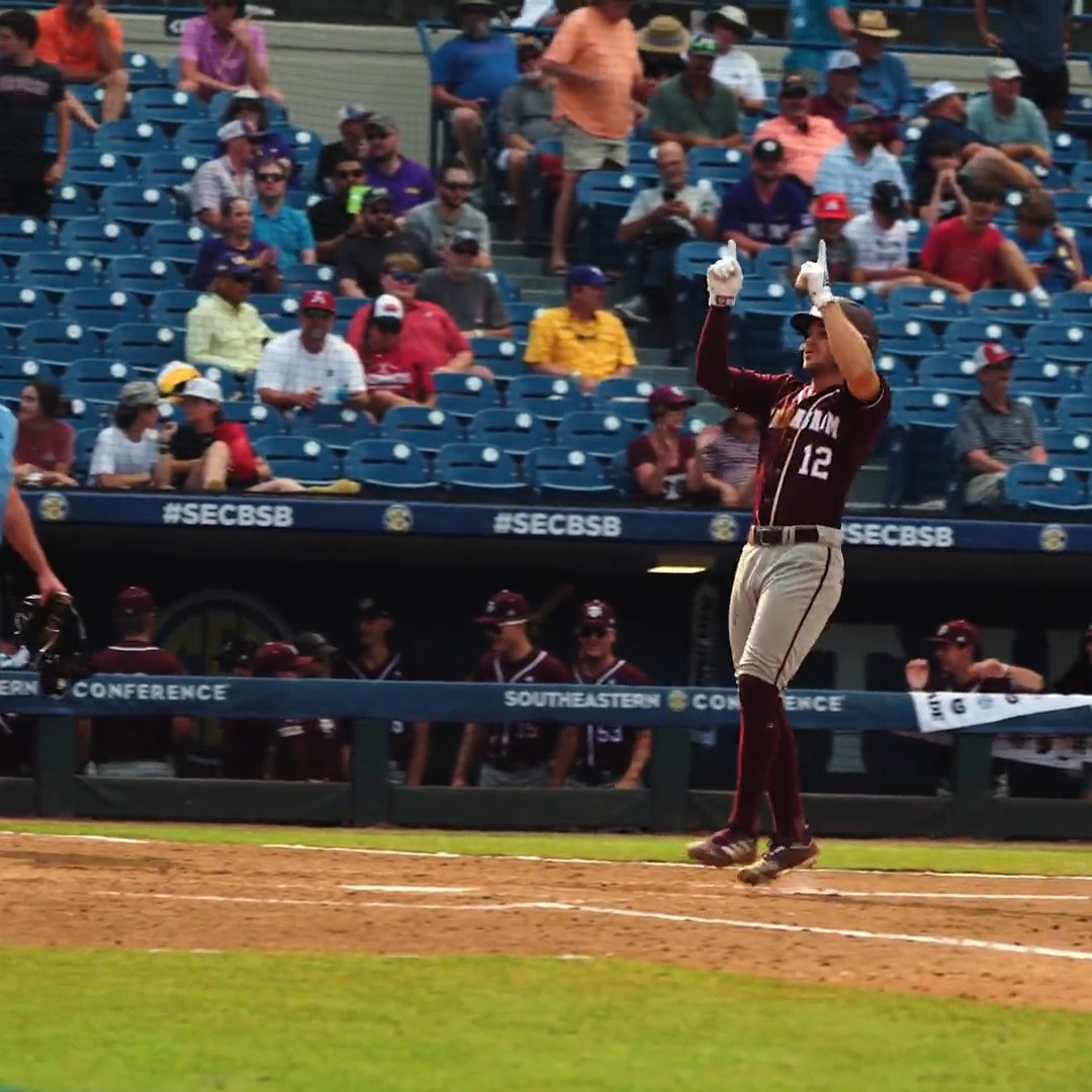 ONE SWING. TIE GAME IN THE 9TH‼️ Texas A&M Baseball x #SECTourney