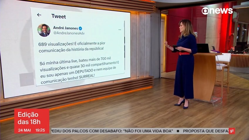 BASTIDOR: Natuza Nery conta o que André Janones falou a ela após dura crítica à comunicação do governo: “Prefiro colecionar inimigos dentro do próprio governo a contribuir para a volta do Bolsonaro”. ➡ Assista ao #Edição18 com Natuza Nery: #GloboNews