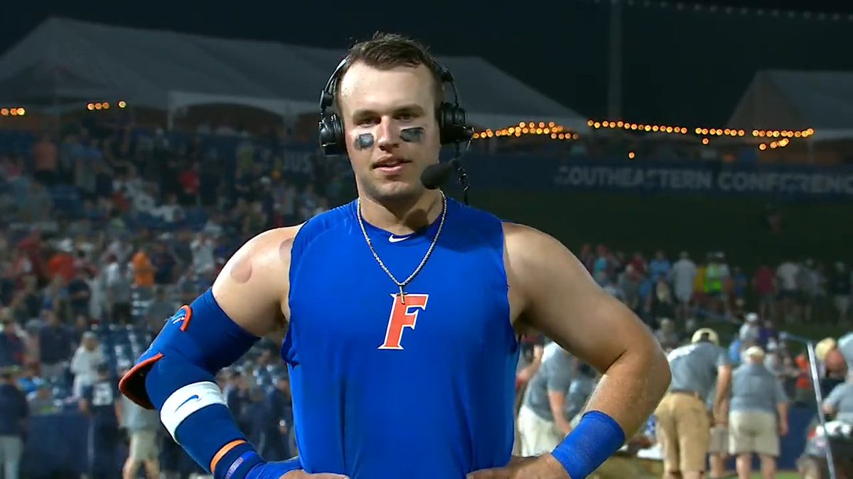 "I'm so proud of these guys working all year for this. I'm just very blessed to wear this F." Bradley Riopelle on the walk-off homer and the Florida Gators Baseball victory 🐊