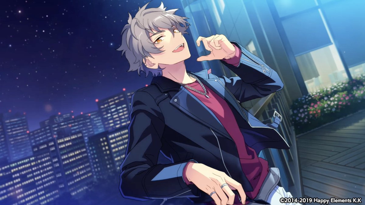 (2/2)【お知らせ】 ⭐5 大神 晃牙のカードは開花前スチルが動く「エモーション」付き💓 アイドルストーリー[流星に吠える]のスチルシーンでエモーションが発生するほか、晃牙のカードを獲得するとマイルームのイラスト表示で「エモーション」が選択可能になります♪ #あんスタ