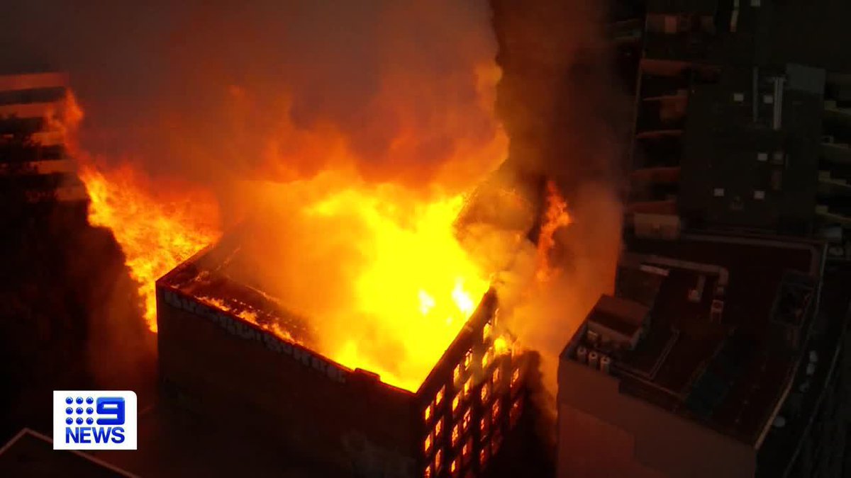 DEVELOPING: A fire has destroyed a seven-storey building at Surry Hills in central Sydney. Dozens of fire trucks and more than 100 firefighters remain on the ground. Damian Ryan, Sophie Upcroft and James Wilson have the latest. #9News MORE: