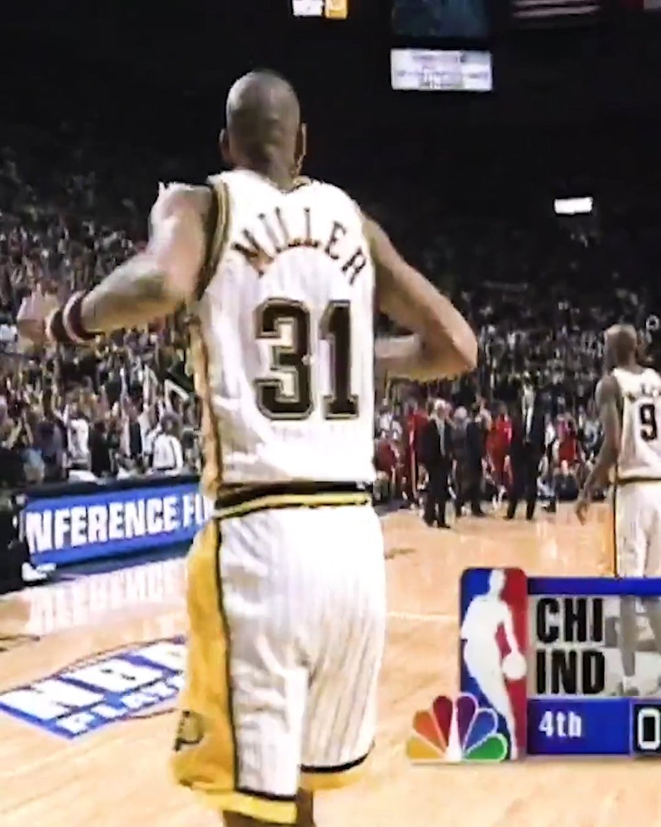 25 years ago today, Reggie Miller hit the game-winner over Michael Jordan in Game 4 of the 1998 Eastern Conference Finals. iconic.