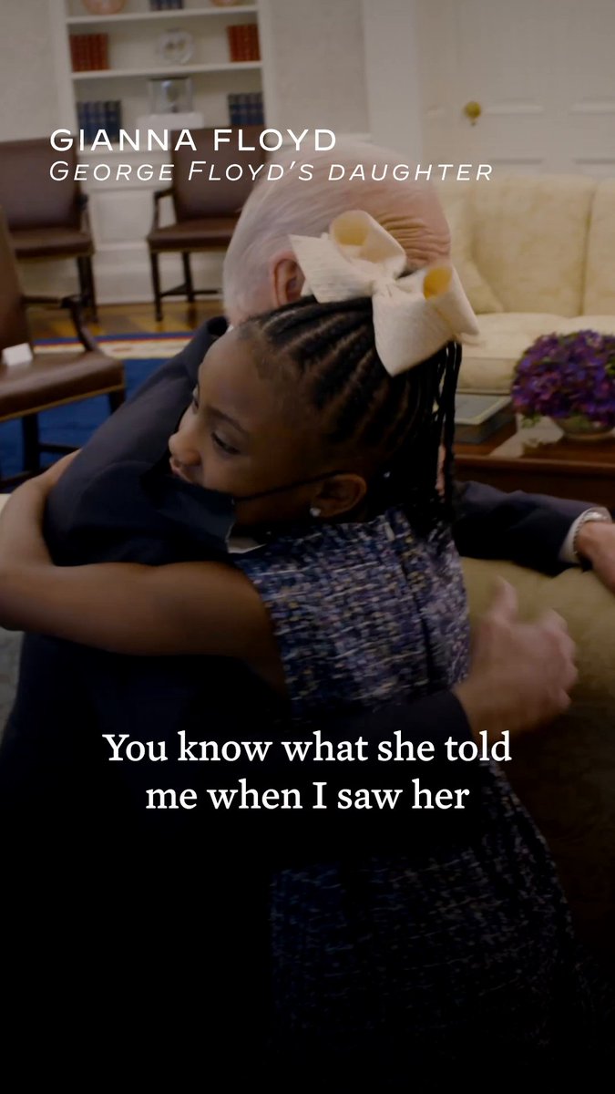 Today, America mourns the murder of George Floyd three years later. I'll never forget Gianna Floyd's words: “Daddy changed the world.” He has – unifying people of every race and generation in peace and with purpose to say: Enough. Hate can never have safe harbor in America.