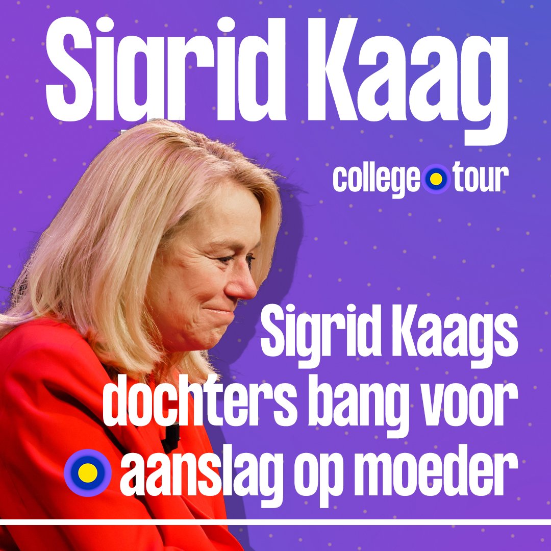 In College Tour reageert Sigrid Kaag geëmotioneerd op de grote zorgen van haar dochters. Haar dochters zijn bang voor een aanslag vanwege bedreigingen aan haar adres. Benieuwd? #CollegeTour met #Sigridkaag zondag 28 mei om 20.30 op NPO2 bij KRO-NCRV