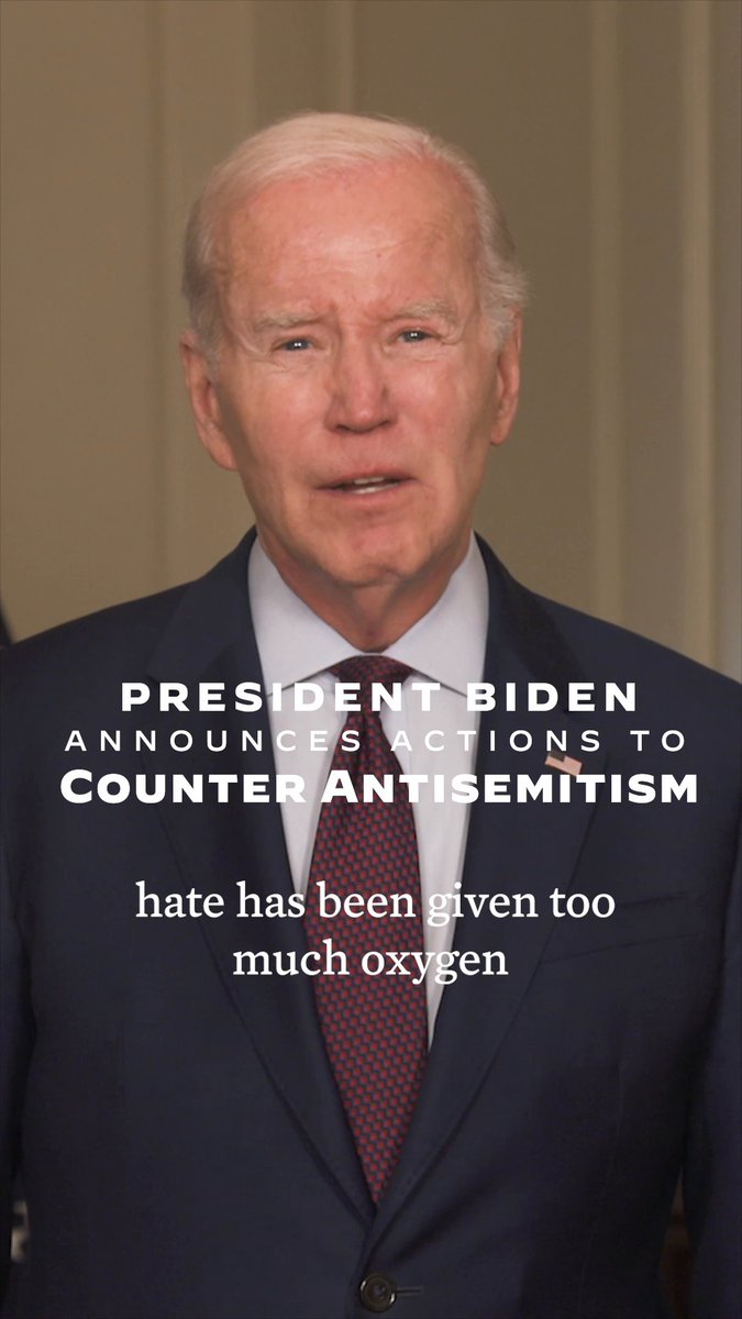 The venom and violence of antisemitism will not be the story of our time. Today, I'm releasing the most ambitious and comprehensive U.S. government-led effort to combat antisemitism in history. Allow me to lay it out: