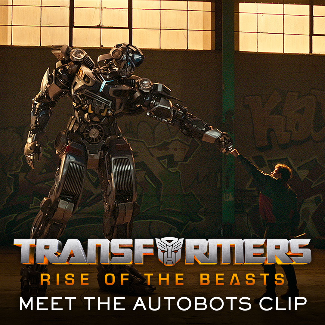 The gang’s all here. 👊 Noah meets the Autobots in an all-new clip from #Transformers: #RiseOfTheBeasts - only in theatres June 9. Anthony Ramos