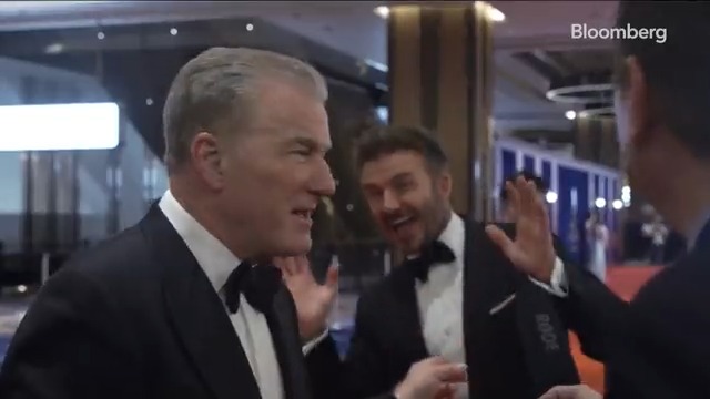 WATCH: David Beckham crashes our Bloomberg TV interview with Las Vegas Sands CEO Rob Goldstein