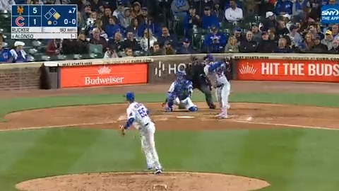 Pete Alonso's MLB-leading 19th homer goes out the opposite way.