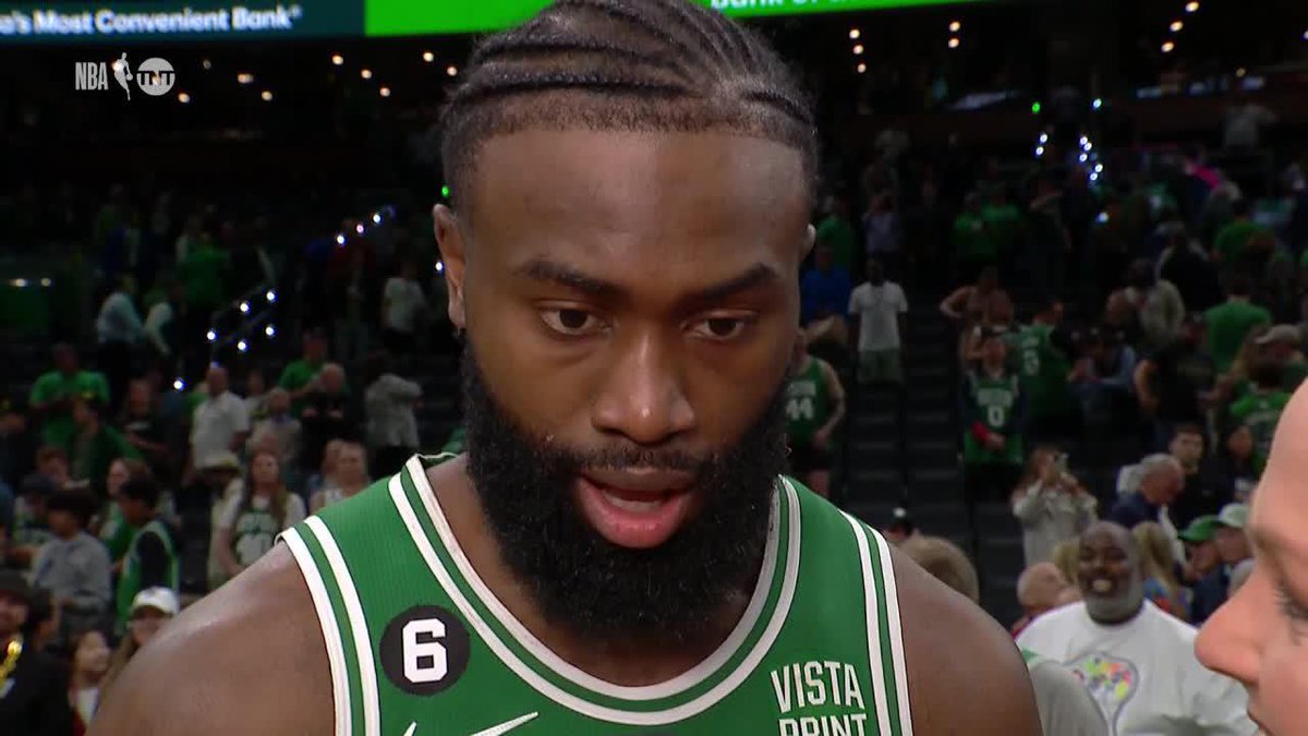 "They let us get two, so don't let us get another one." - Jaylen Brown 👀