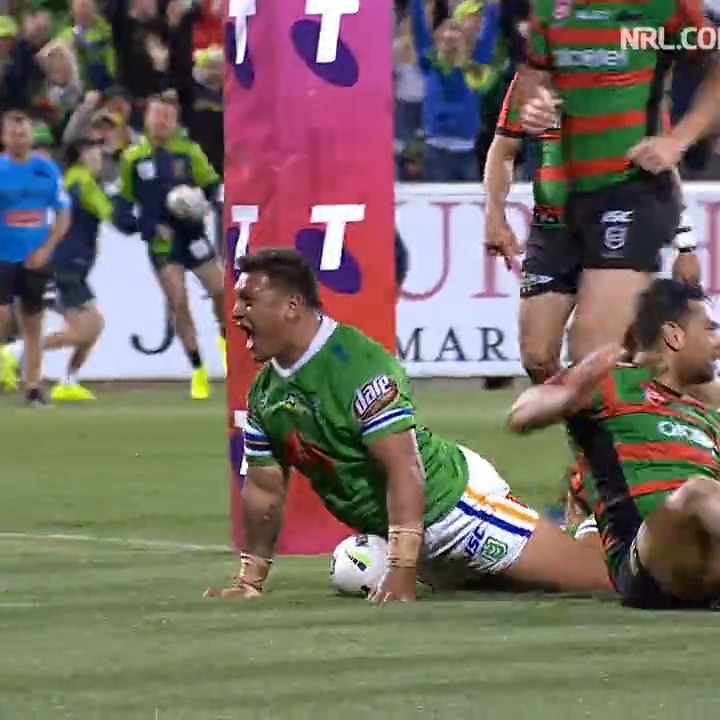 Re-live Josh Papalii's incredible preliminary final try against South Sydney in 2019! #WeAreRaiders
