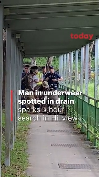 WATCH: 5-hour search in Hillview by police, including Gurkhas, for man allegedly spotted in drain wearing only underwear.