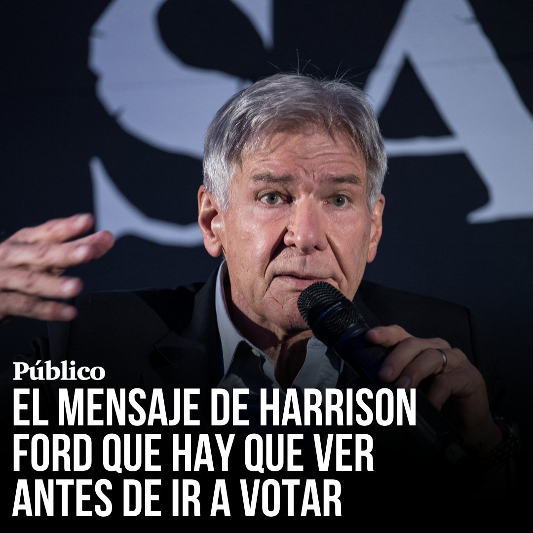 "El mensaje de Harrison Ford que hay que ver antes de ir a votar": el discurso del actor sobre la crisis climática que han recuperado los tuiteros 🗣️ "¡Dejad de darle poder a la gente que no cree en la ciencia!"