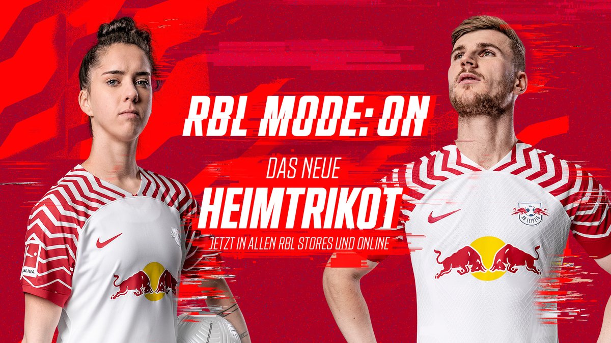 𝗥𝗕𝗟 𝗠𝗢𝗗𝗘: 𝗢𝗡 🔴⚪️ Das neue Heimtrikot 2023/24. Jetzt in allen RBL Stores und Online. Entdecke den RBL Mode: