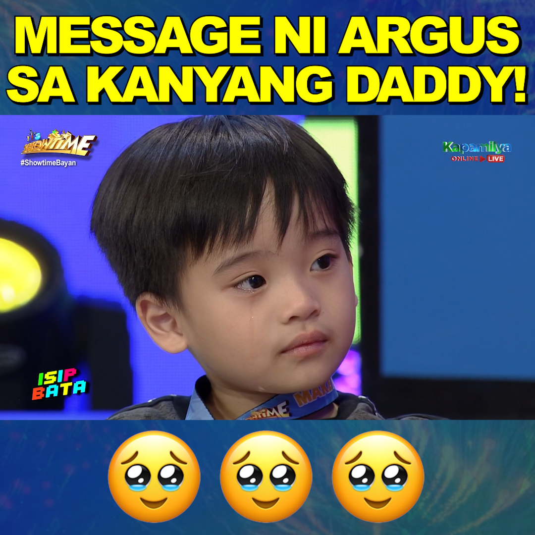 Argus: “‘Wag muna po syang umalis kasi po nagtratrabaho na po ako rito.” 🥹🥹🥹 AWWW! Panoorin ang heartwarming message nina Argus at ng kanyang Daddy sa isa’t-isa! FOLLOW It's Showtime for more It’s Showtime Highlights!