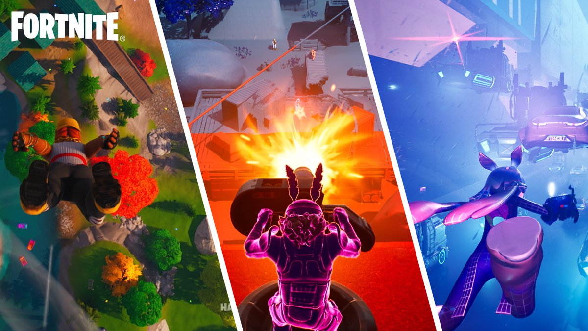 Swing from moving cars, drop into a micro Royale, and team up in these #UEFN islands. 🏝️ Cyber Rush created by CooliSushi 🏝️ Micro Royale created by DirectingPete 🏝️ 2.0 💯RED VS BLUE 💙 created by Beario