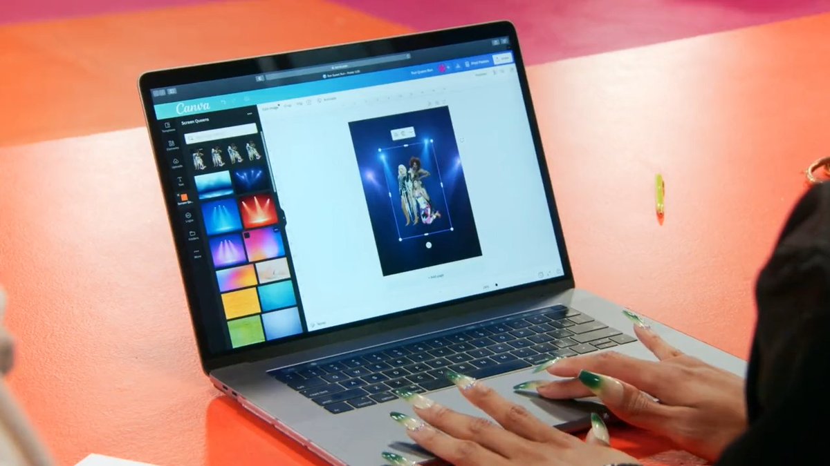 Designer? I hardly know her! 💻💅 The Queens used Canva to create posters for their scripted shows in this week’s maxi challenge. 🎥 #AllStars8