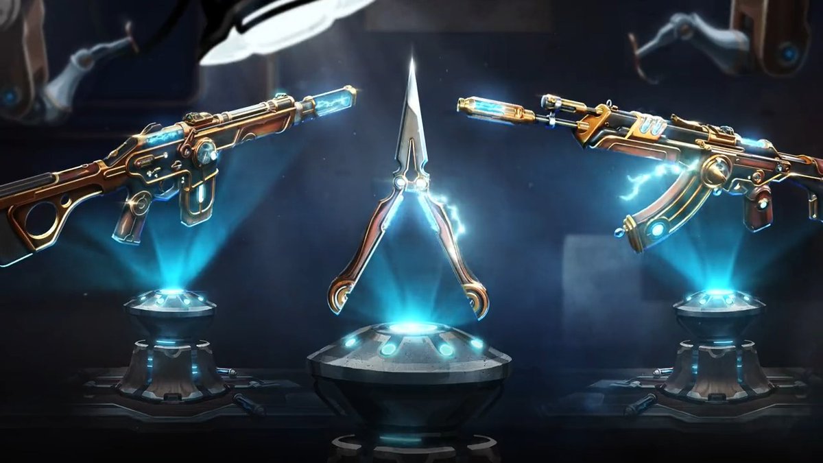 It’s the return of mechanized magic. The Magepunk spark spreads into the Vandal, Phantom, and Sparkswitch Melee–all in your Shop soon.