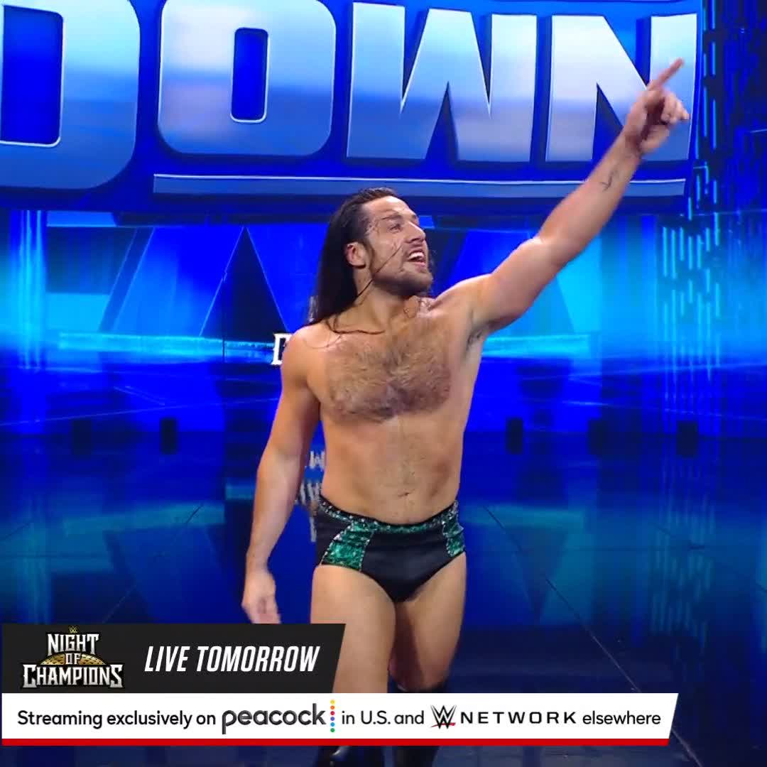 After being HUMILIATED by Trevor Lee two weeks ago, Corbin delivers a sneak attack to #SmackDown's newest Superstar! 😒🤦 #SmackDown