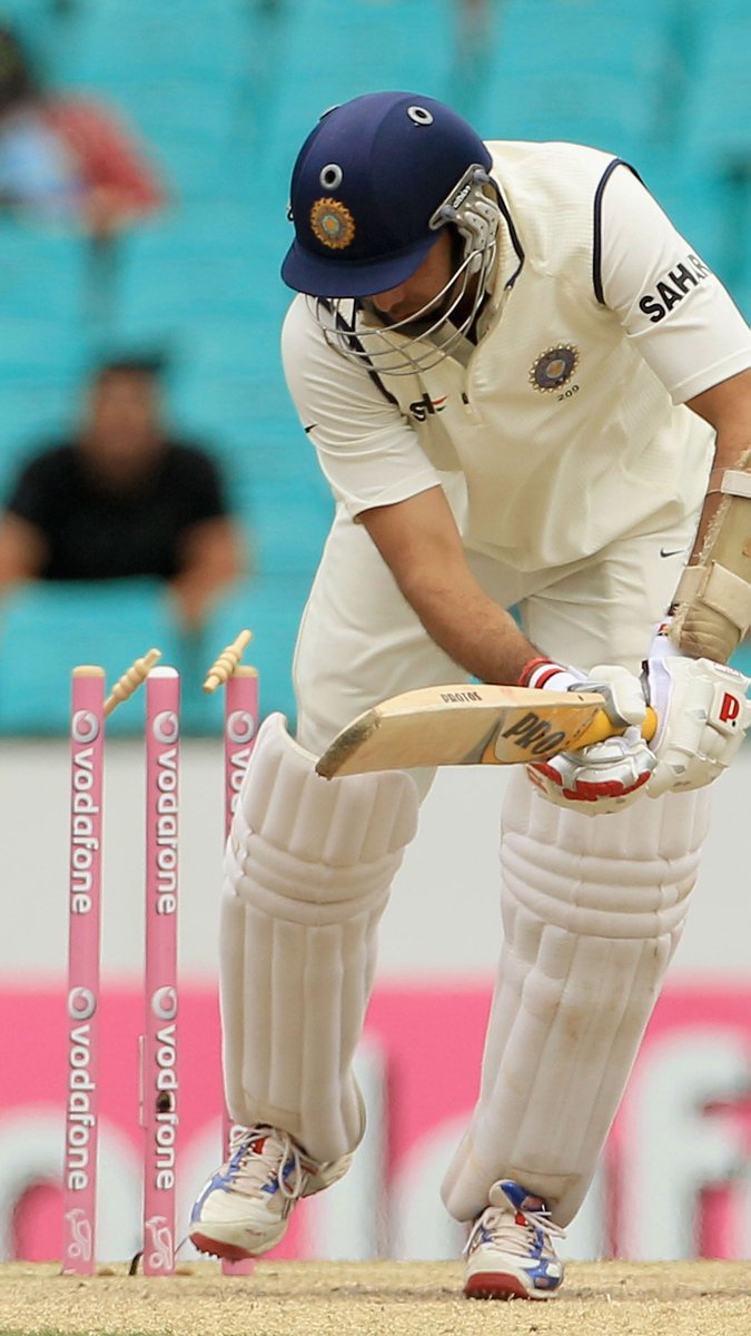 "What a ball!" #SaturdaySeed Commentator Tony Greig was in disbelief at just how good this ball from Ben Hilfenhaus to VVS Laxman was!