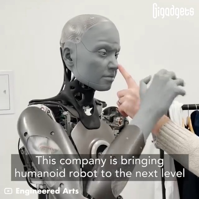 This might be one of the most human-like robots ever built. UK-based Engineered Arts introduced their advanced humanoid robot platform Ameca. #gigadgets #artificialintelligence #robot #creation #technologynews