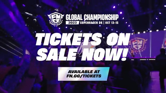 The FNCS Global Championship will take place on October 13-15 in Copenhagen, Denmark 🎉 Will you be there live to see which duo takes the ultimate Victory Royale? 👀 Get your tickets now: