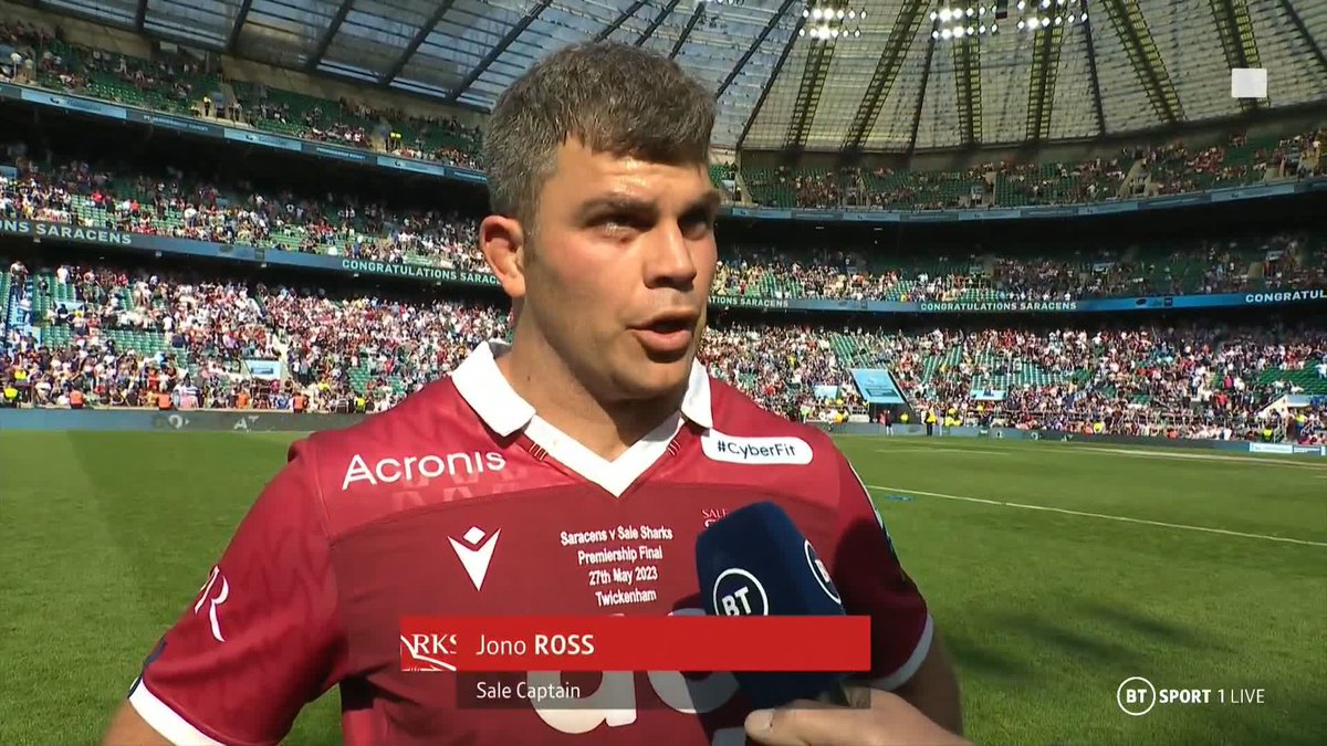 "I'm massively disappointed but I'm proud of the group." "Northern rugby matters. It's a big region and a region that the team wants to make proud." Jono Ross speaks after playing his final Sale Sharks 🦈 game... #GallagherPrem | #GallagherPremFinal