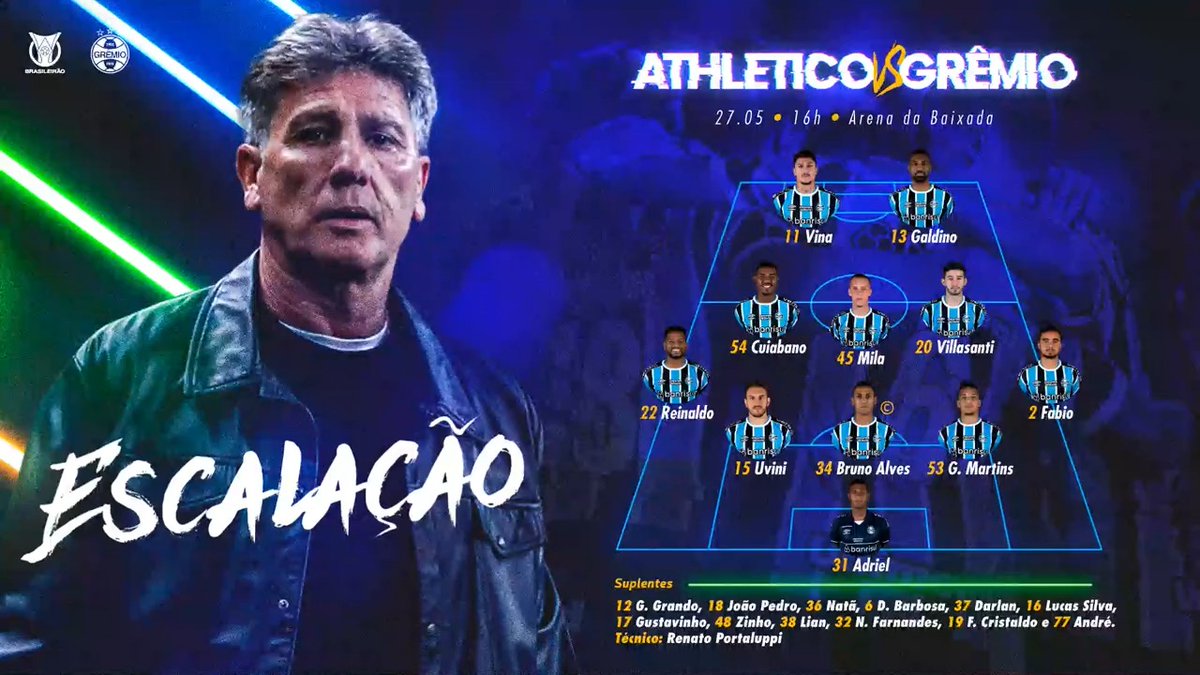 📋 ESCALAÇÃO DO TRICOLOR! 🇪🇪 #CAPxGRE #Brasileirão2023