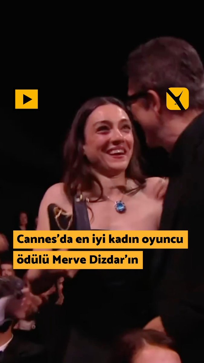 76. Cannes Film Festivali'nde en iyi kadın oyuncu ödülü Merve Dizdar'ın 📍 Merve Dizdar'ın konuşmasının tamamı