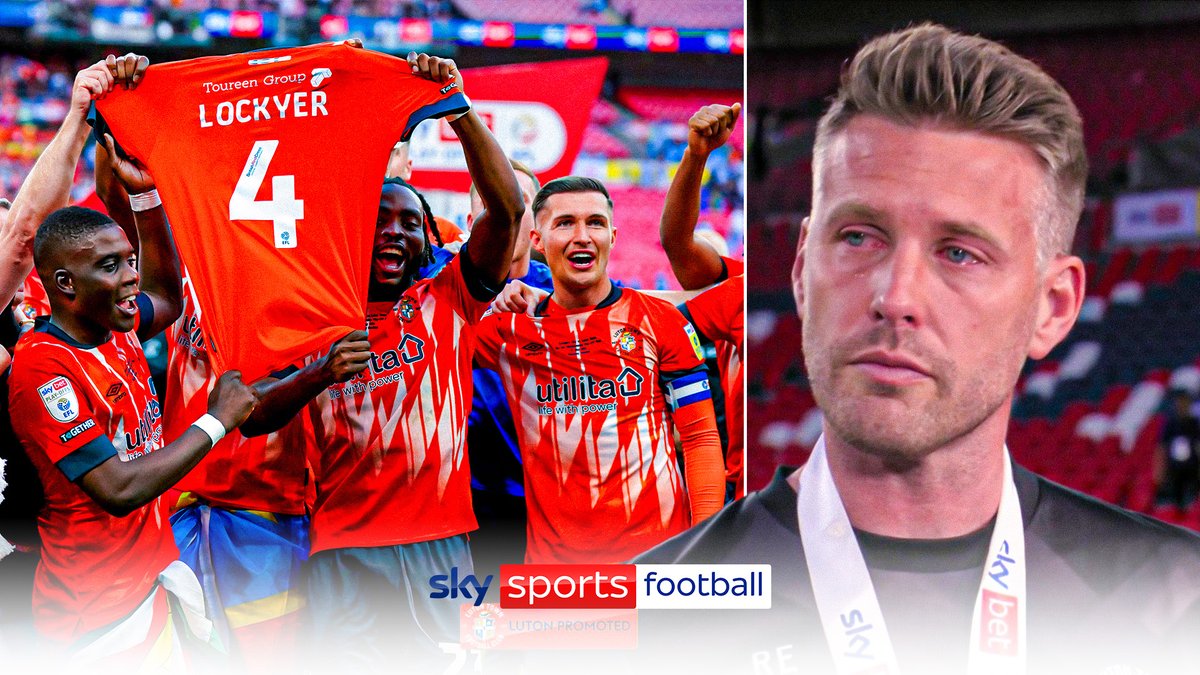 Luton Town manager Rob Edwards breaks into tears after seeing a photo of Tom Lockyer celebrating the Hatters' promotion from his hospital bed 🧡⚽