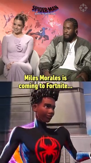 Miles Morales voice actor Shameik Moore didn’t know Miles had thwipped his way into Fortnite! (He’s in Fortnite now) #SpiderVerse