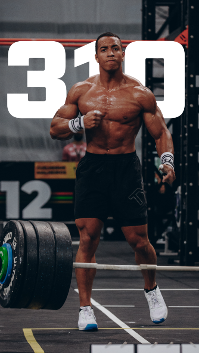 Anota a placa Gui Malheiros 🇧🇷 quebra o recorde mundial na Test 4 com um snatch máximo de 141 kg (310 lb) e um tempo de 3:23 na Test 5 — o desempate.