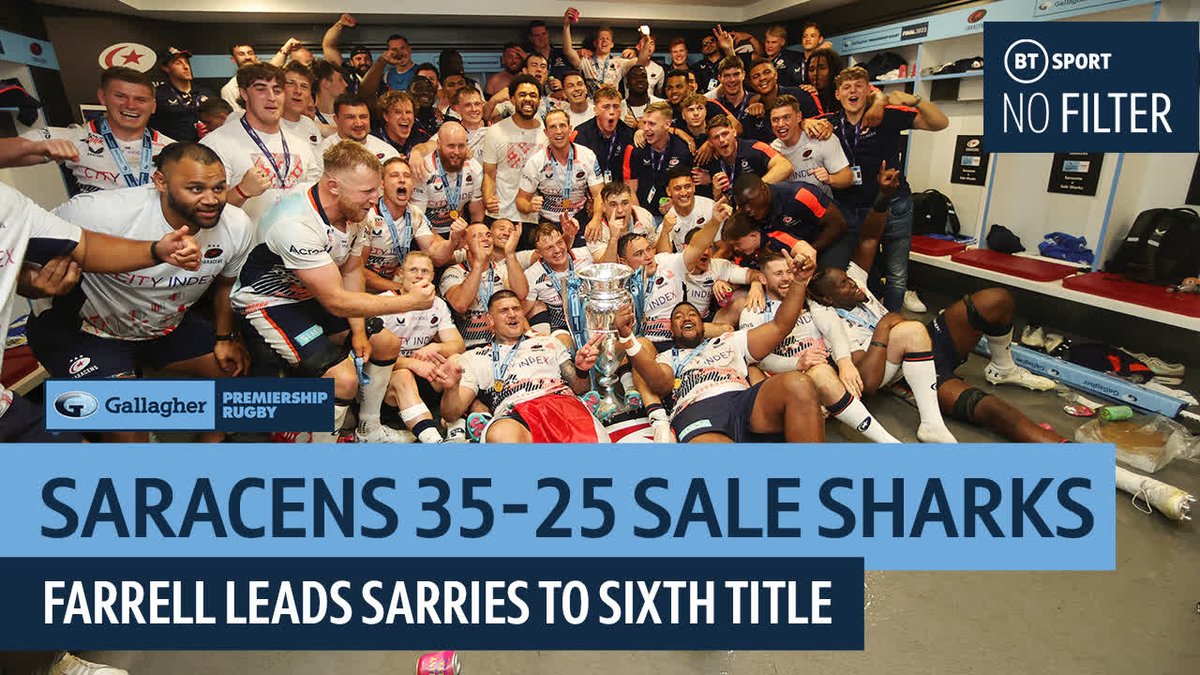The story of the #GallagherPremFinal 👊 Take a look at Rugby on TNT's #NoFilter footage of Saracens Rugby Club winning their sixth #GallagherPrem title 📹