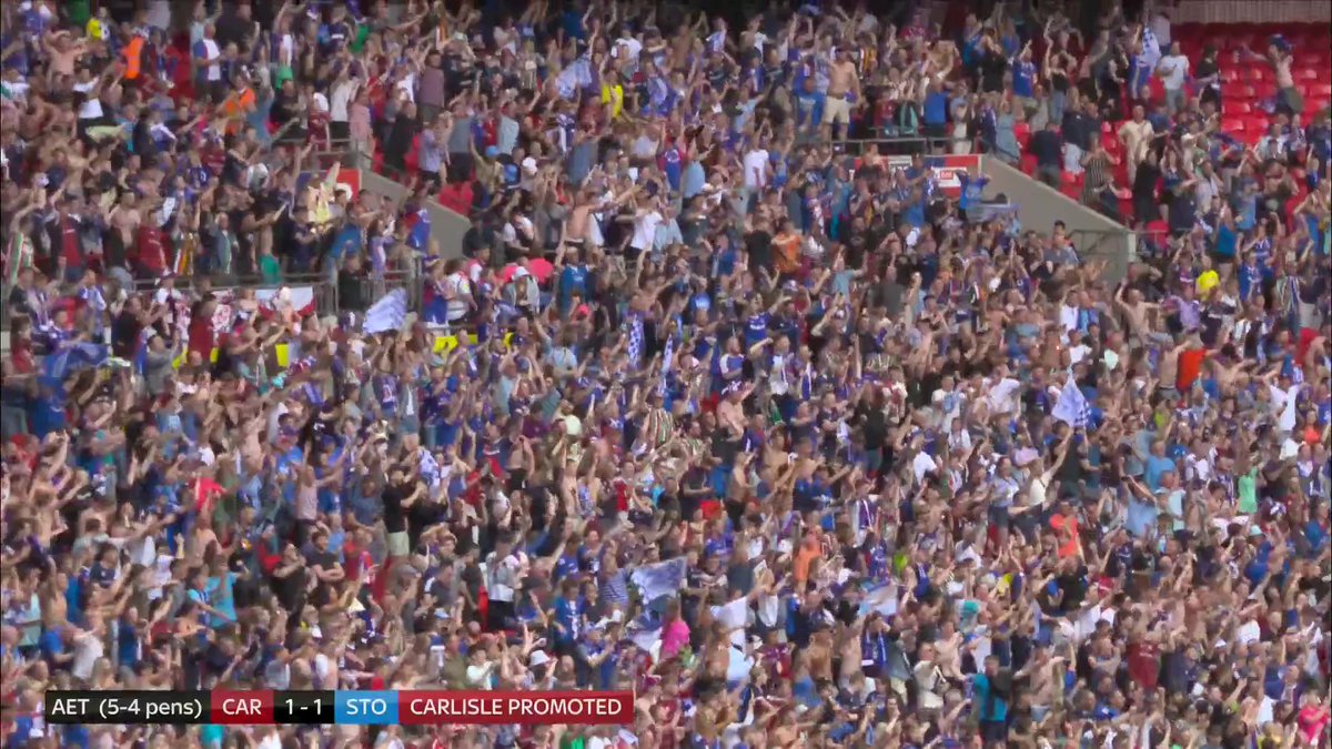 Carlisle United celebrate with fans 🥳