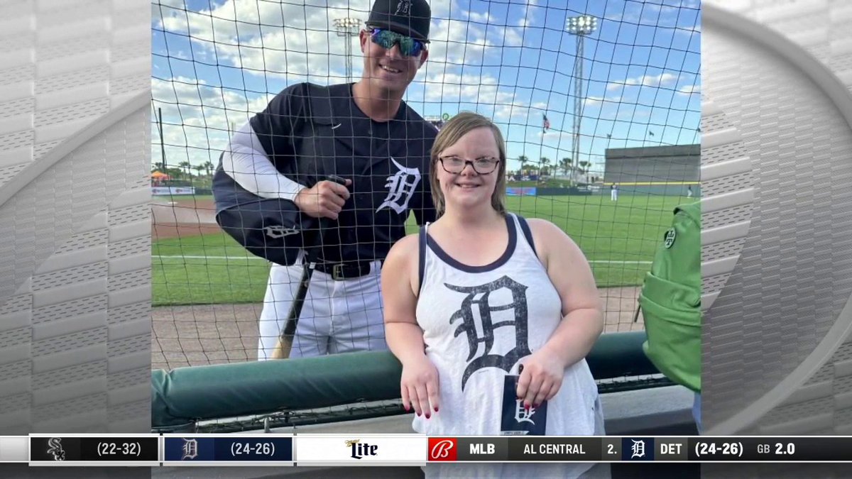 Take a moment and meet Detroit Tigers super fan Sammie Telder, who soon gets a surprise visit from Craig Monroe! #RepDetroit I Fieger Law