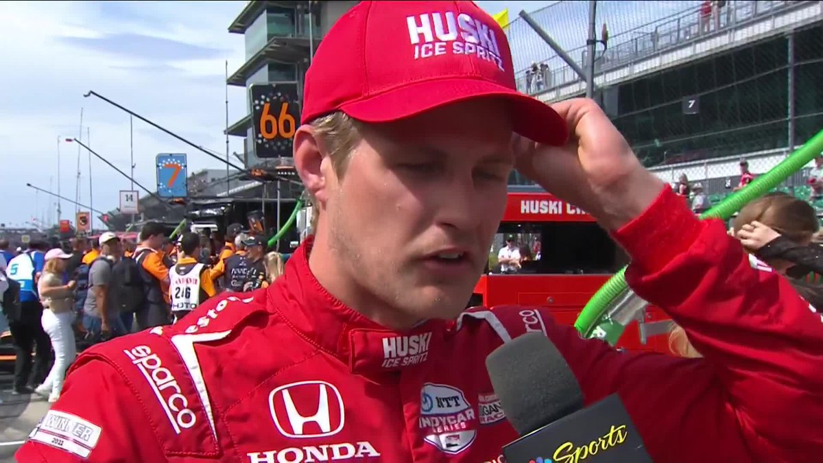 .Marcus Ericsson shows his frustration after his 2nd place finish and the missed opportunity to go back-to-back in Indy. #INDYCAR // #Indy500