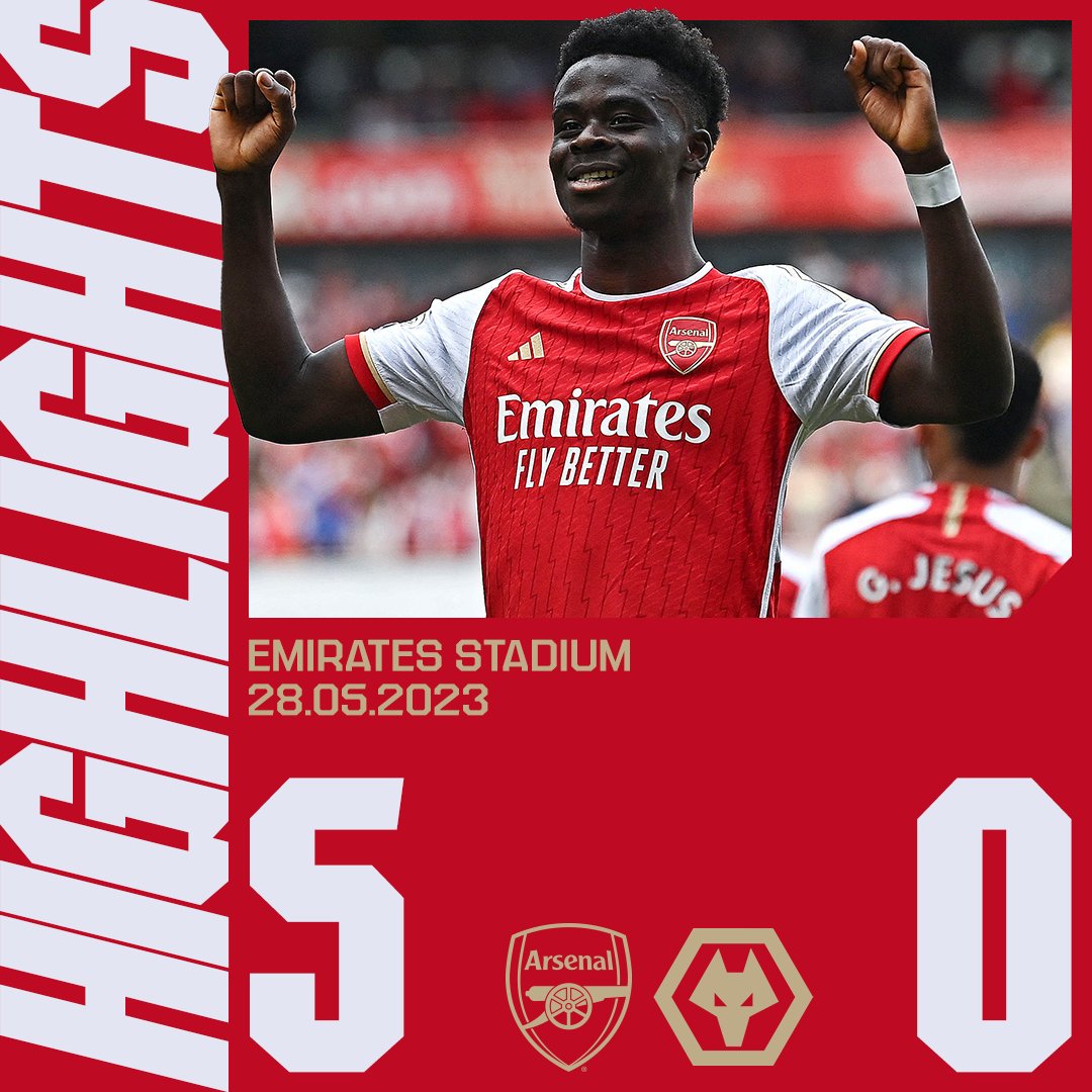 A five-star showing from the Gunners ❤️ Check out the highlights from our victory against Wolves 👇
