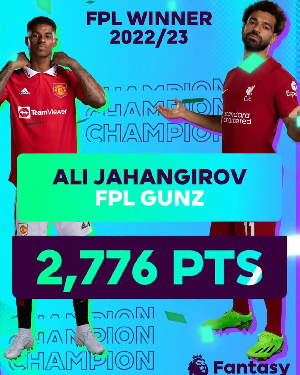 🏆 FPL Gunz (Ali) 🏆 Congratulations to 2022/23's #FPL champion, Ali Jahangirov!