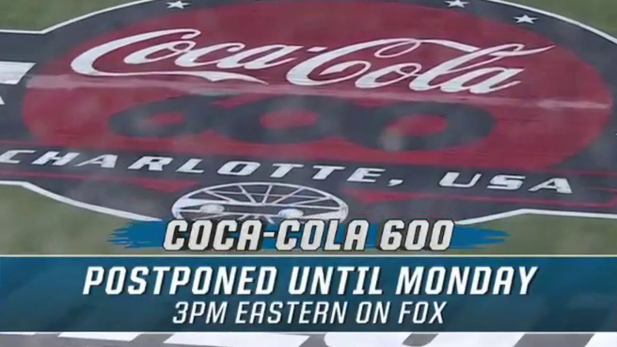 See you on Monday. Xfinity Series at 11a ET on FS1. Coca-Cola 600 at 3p ET on FOX. #NASCAR