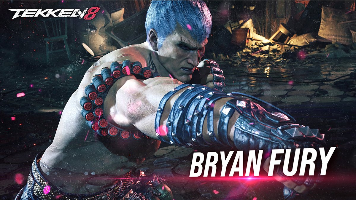 A wildcard for violence and destruction. Bryan Fury, former cop turned psychotic cyborg, is unleashed in #TEKKEN8! Join the official TEKKEN server 👉