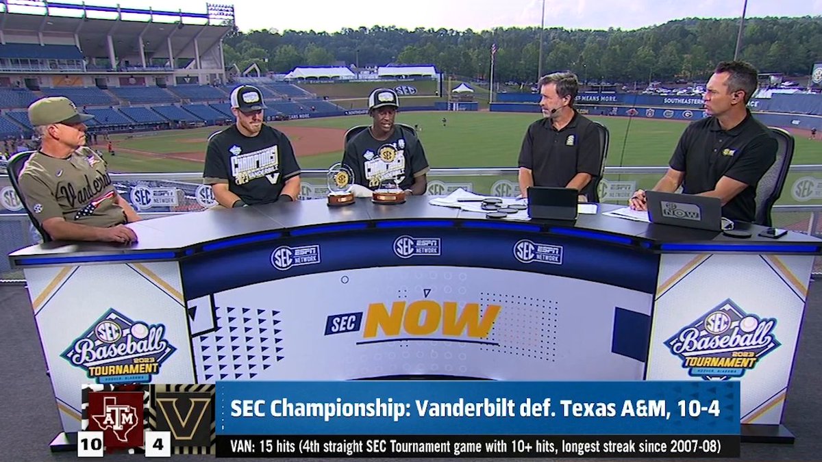 "For me, it's the most fun I've ever had in my life." Rj Austin & Troy LaNeve after winning the SEC Championship ⚓️ Vanderbilt Baseball