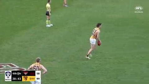 38 disposals, 3 goals &amp; 12 tackles 🤯 Best highlights from Ned Long's VFL performance 👇