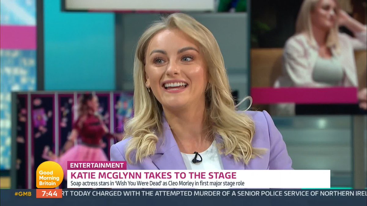 'I love the excitement of it.' Former Coronation Street actress Katie McGlynn is making her major stage debut in the UK tour of Wish You Were Dead. She tells Charlotte Hawkins and Ed Balls about she felt moving from soaps to stage.