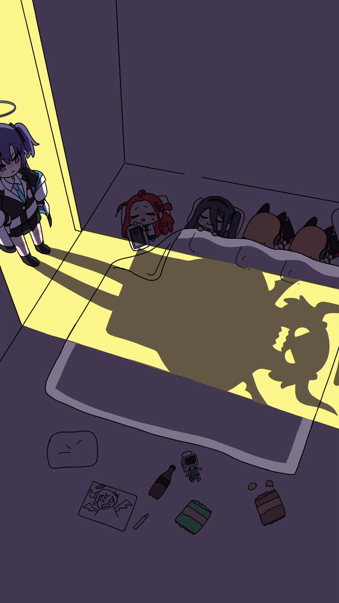 #ブルーアーカイブ #ブルアカ Which one is not sleeping ? meme 누가 안자고 있어요 ?