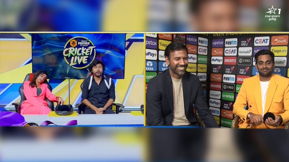 மந்திரத்தை போடுவோம், மழை வராது-னு வேண்டிப்போம் 😌 RJ Balaji Bhavna Balakrishnan Lakshmipathy Balaji Pradeep Muthu #GameOn #SoundOn #IPLOnStar #IPLFinal #CSKvGT