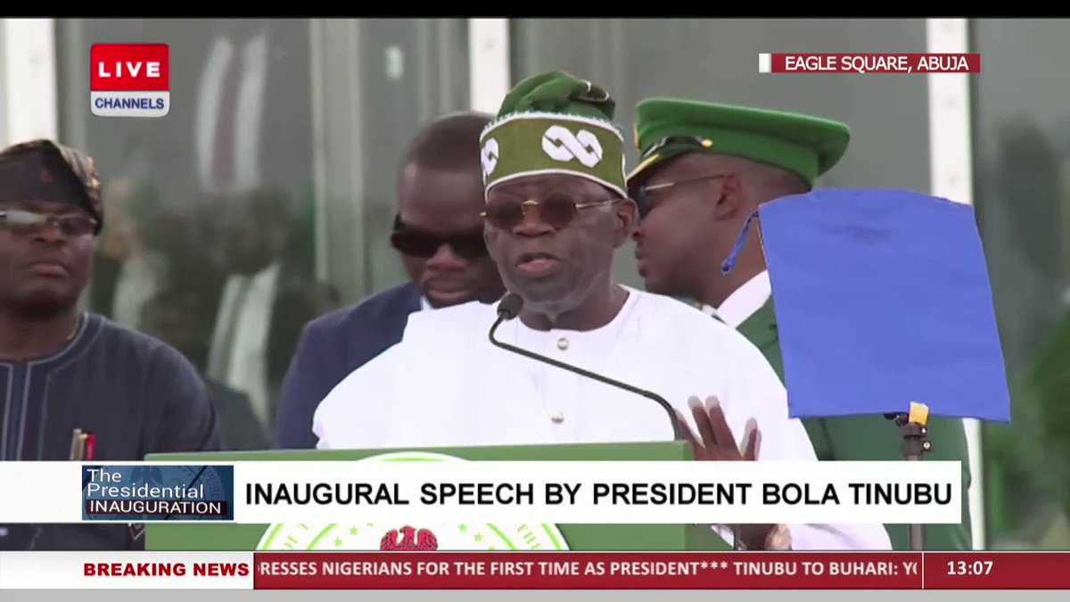 "Security shall be the top priority of our administration. We shall reform our security doctrine and architecture, invest more in our security personnel, training and equipment ..." - Bola Tinubu, President of Nigeria #InaugurationDay #May29 #CTVTweets