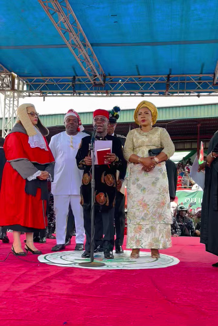 At exactly 12:19pm, I took the oath of office as the 5th democratically elected Governor of Abia State.