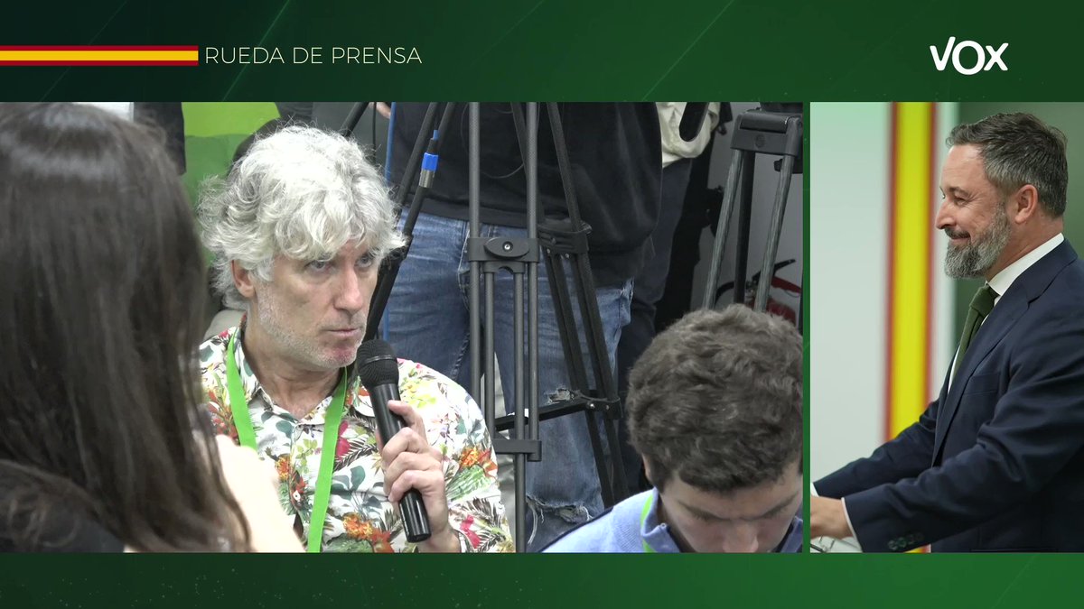 ‼ Santiago Abascal 🇪🇸 sobre posibles pactos con Feijóo después de las elecciones generales: "La alternativa es que se deroguen todas las políticas de Sánchez no es que yo me siente en un sillón". 📹 Rueda de prensa completa:
