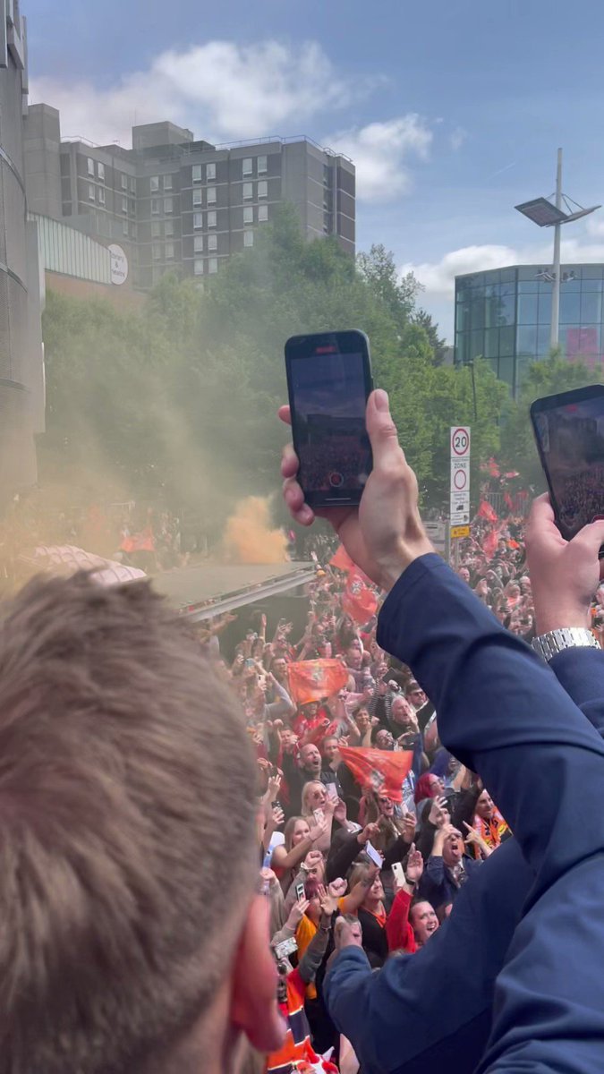 St George’s Square… WE ARE PREMIER LEAGUE! 🎉 #COYH